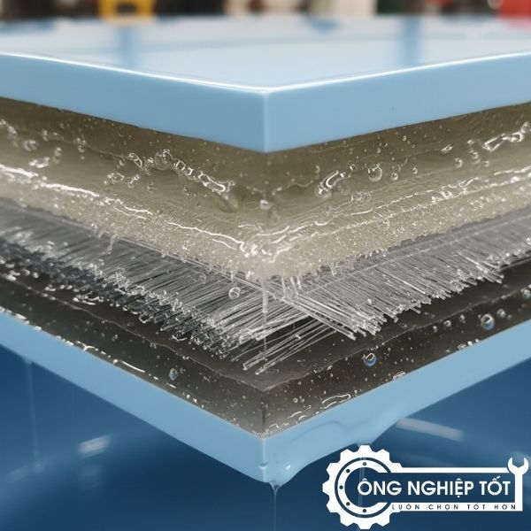 Cấu tạo tấm panel FRP composite